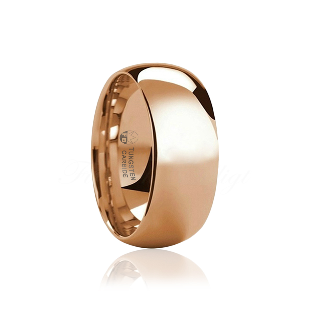 Ring - Shiny Diamond Rosé - Förlovningsring Vigselring Slät Paket - 4