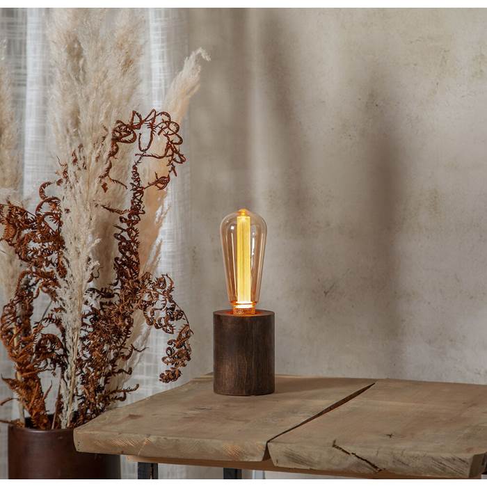 Lampfot Trä Brun 10cm - 4