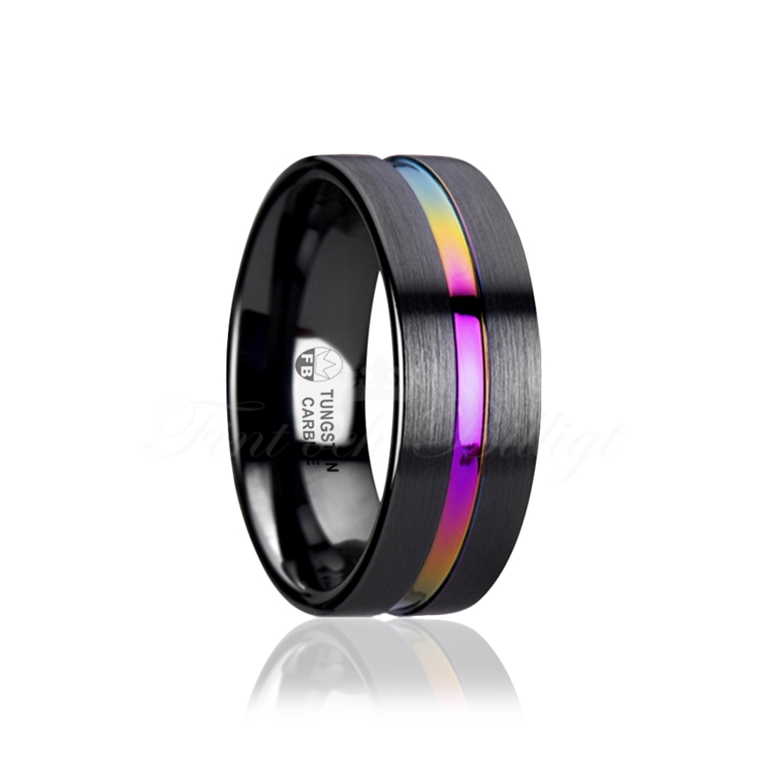 Ring - Rainbow - Förlovningsring Vigselring Paket - 2