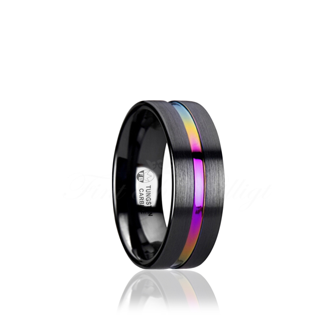 Ring - Rainbow - Förlovningsring Vigselring Paket - 3