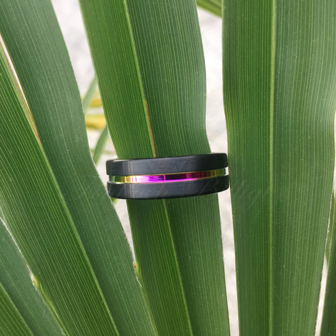 Ring - Rainbow - Förlovningsring Vigselring Paket - 6