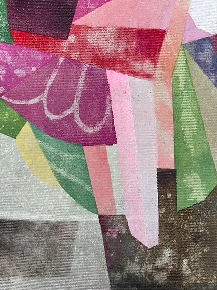 "Den lilla rosa", Akryltavla målad av Maria C Bernhardsson/ MC, orginal, målad på duk/ canvas