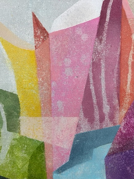 "Lilla regnbågsbuketten" , Akryltavla målad av Maria C Bernhardsson/ MC, orginal, målad på duk/ canvas