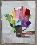 "Lilla regnbågsbuketten" , Akryltavla målad av Maria C Bernhardsson/ MC, orginal, målad på duk/ canvas