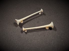  Luft horn  Runt bakstycke och kon. Lång design 1:24 Resin