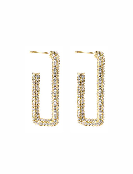 By jolima Monaco rectangle hoops gold
