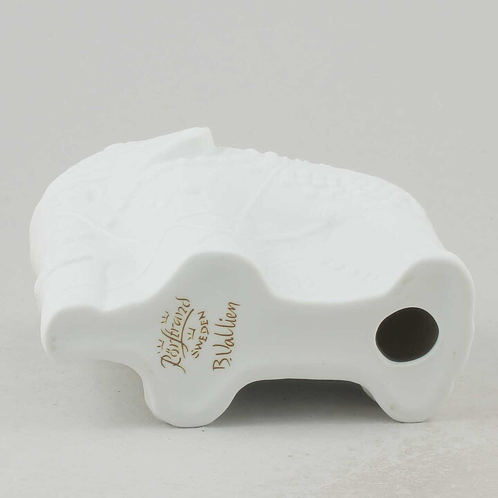 Bertil Vallien (Terra 1978) White Elephant with Relief Decor 13 cm