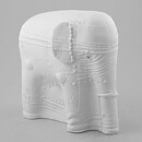 Bertil Vallien (Terra 1978) White Elephant with Relief Decor 21 cm