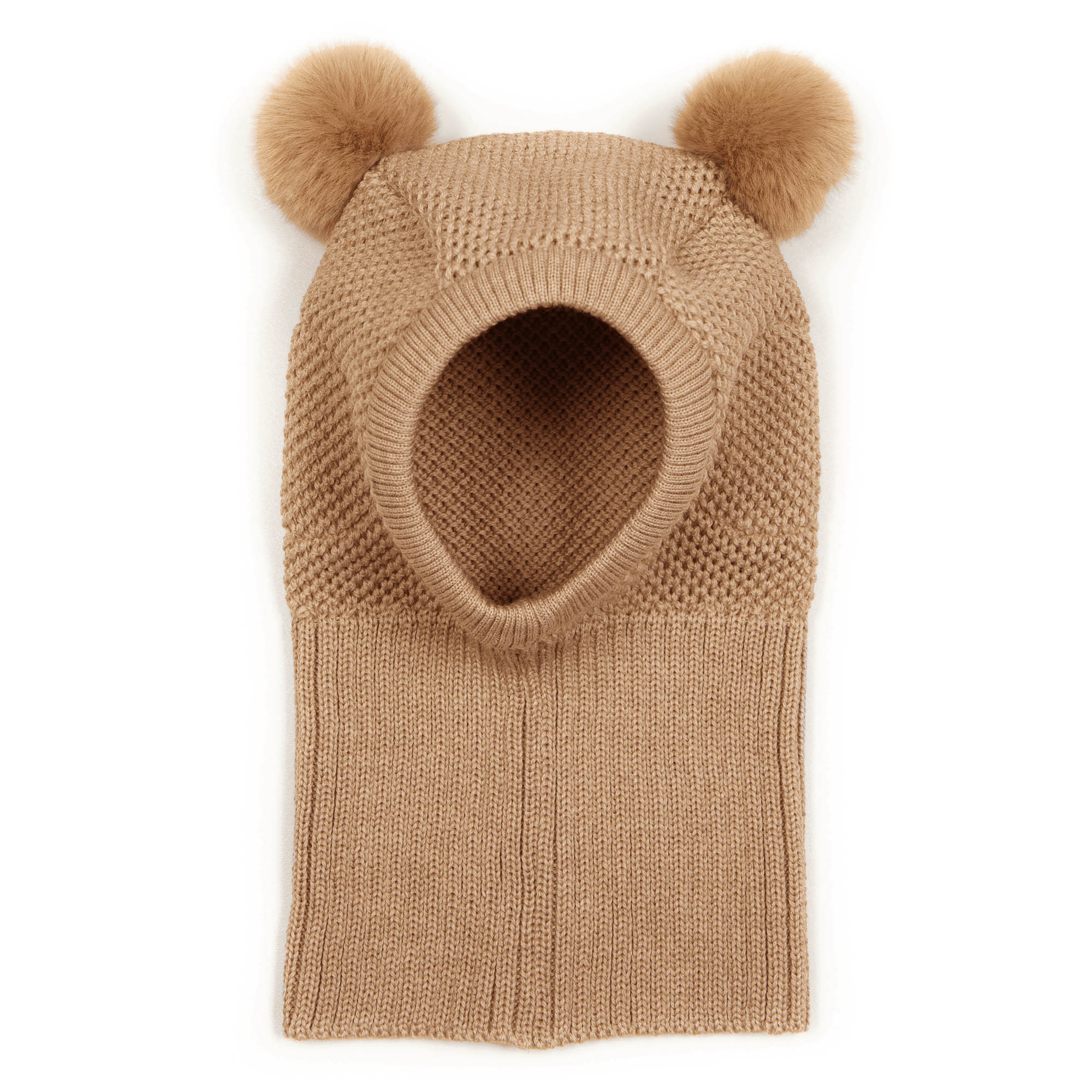 Huttelihut Wooly hut merinoull med vinndstopper Honey 4-6 