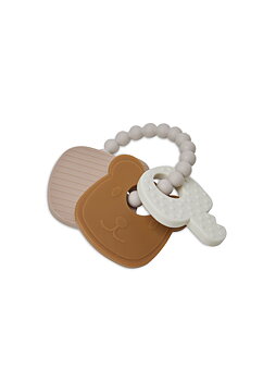 Jollein Bitring i silikon 15x11x1cm Teddy Bear