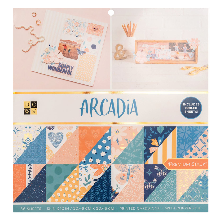 Arcadia, 12"x12" block, Die Cuts With a View