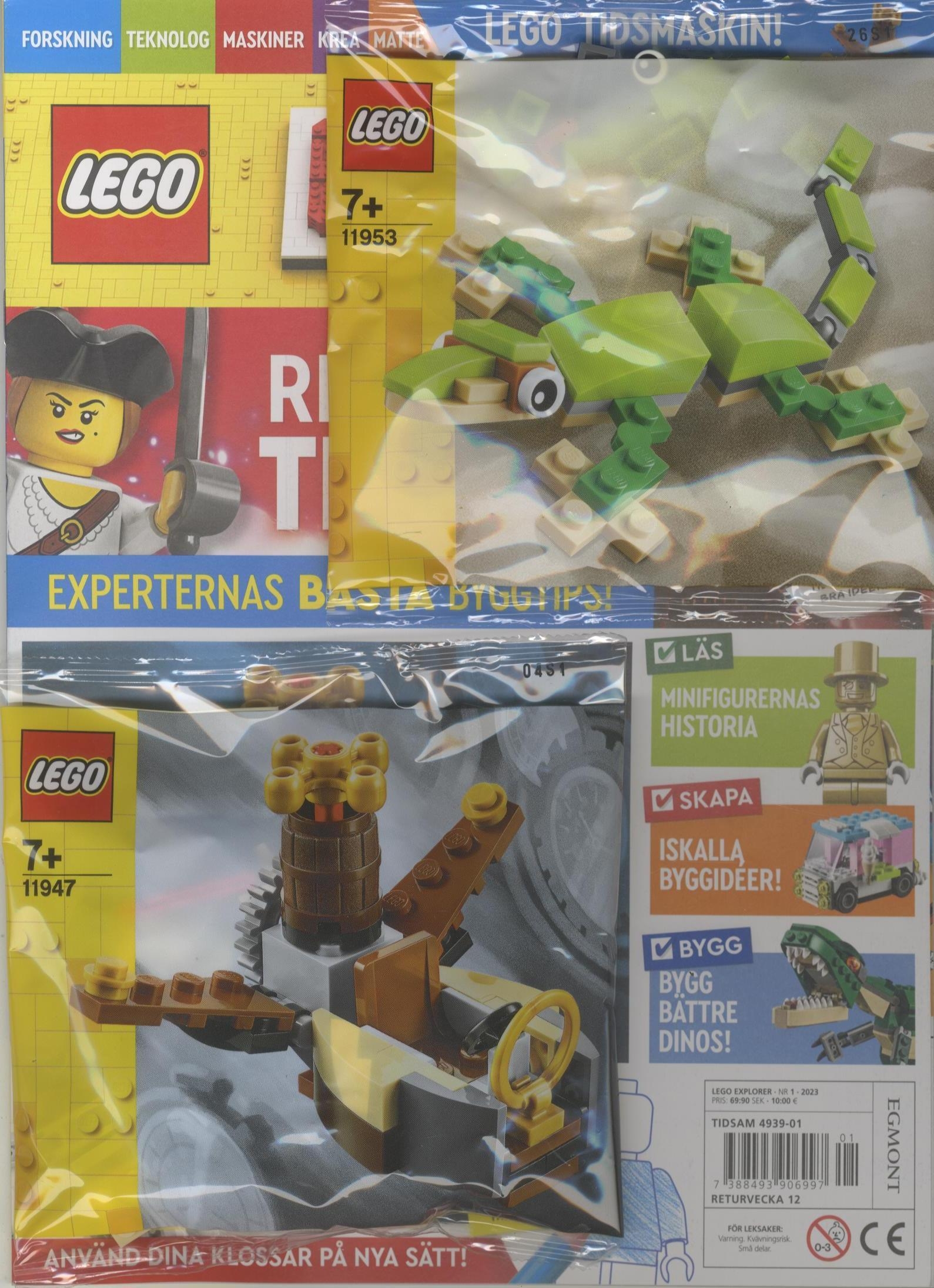 Lego Explorer nr 1 2023, LEGO tidsmaskin + extra LEGO set!