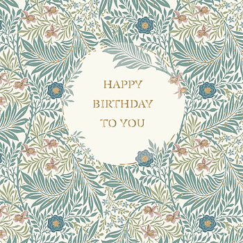 Morris&Co Birthday, Greeting Card