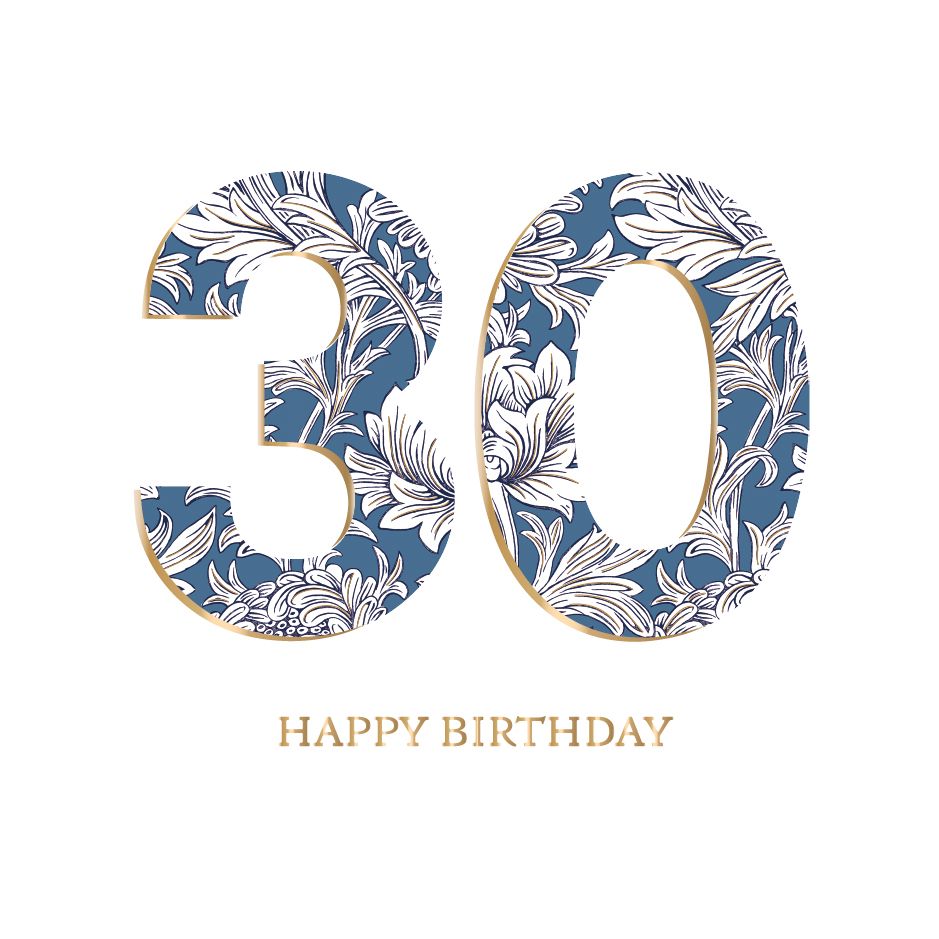 Morris&Co 30th, Greeting Card
