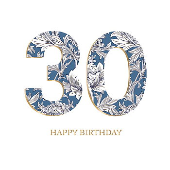 Morris&Co 30th, Greeting Card