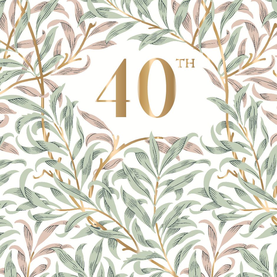 Morris&Co 40th, Greeting Card