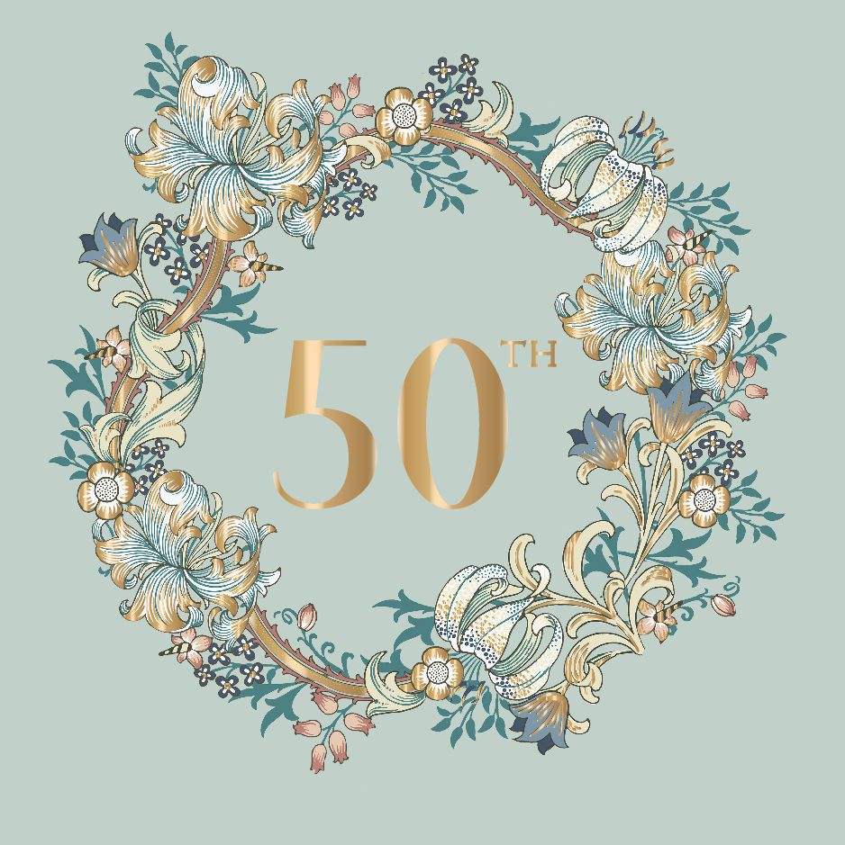 Morris&Co 50th, Greeting Card