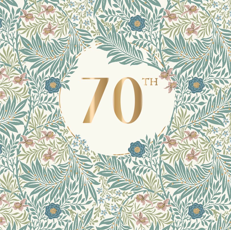 Morris&Co 70th, Greeting Card