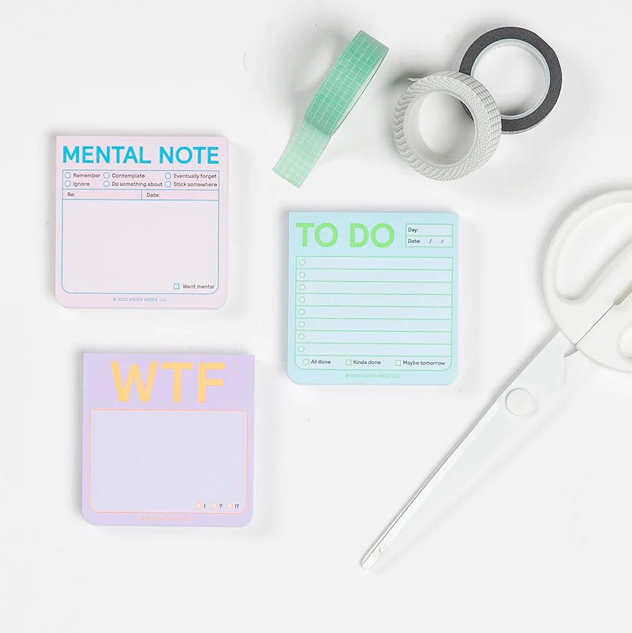 Knock Knock Mental Note Sticky Notes (Pastel Edition) - 4