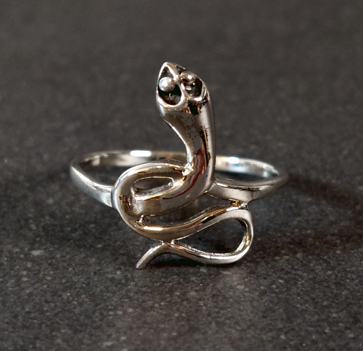 Ring i Silver - Slät Orm