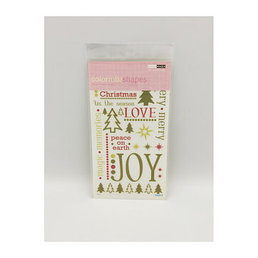 Scrapworks Rub-Ons Colorubz Shapes - Christmas