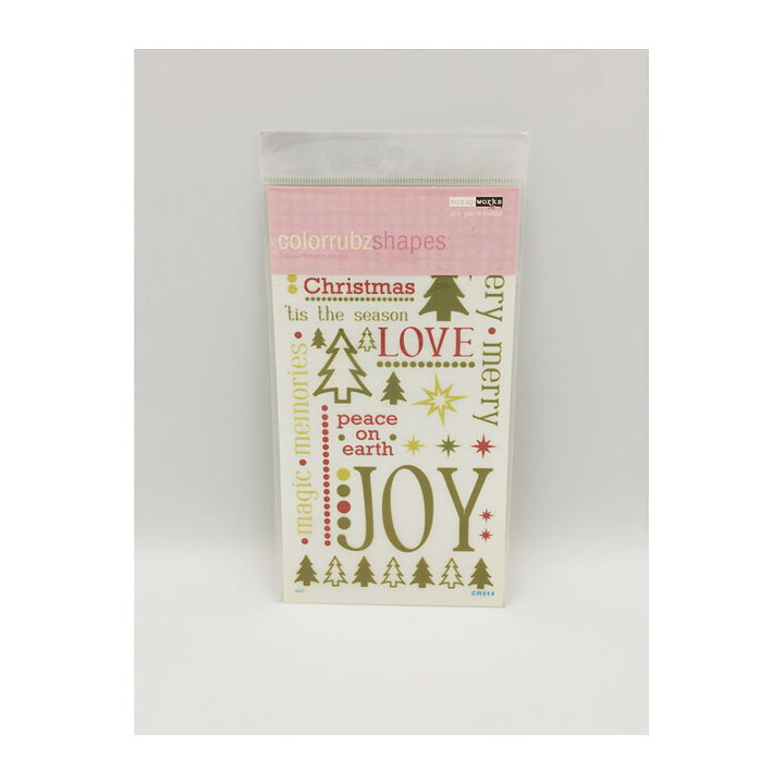 Scrapworks Rub-Ons Colorubz Shapes - Christmas