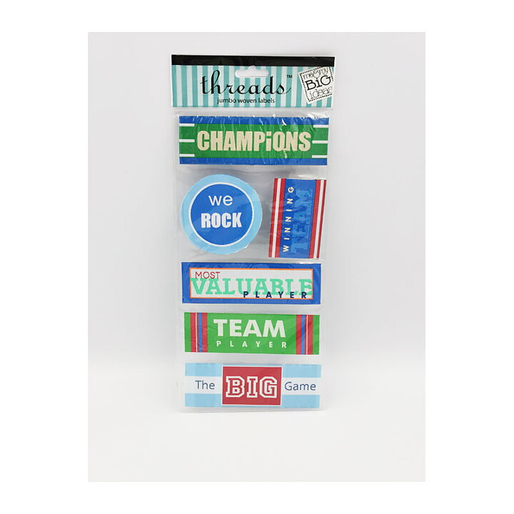 Me & My Big Ideas Threads Jumbo Woven Labels - Sports 2