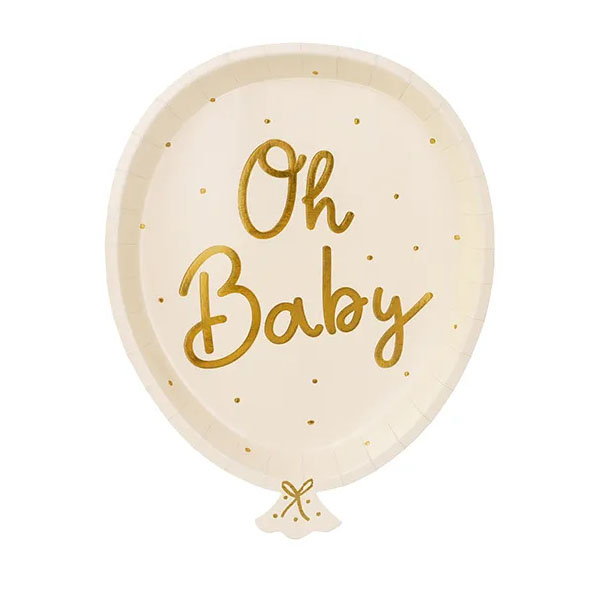 Papperstallrikar "Oh baby"