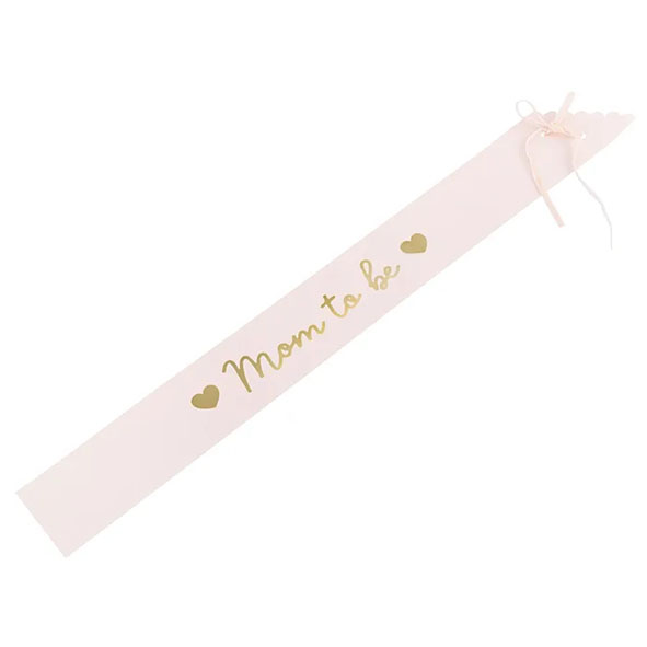 Sash "Mom to be" - Ljusrosa-1