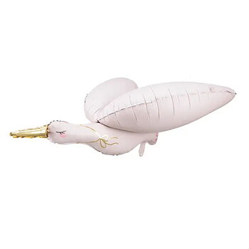 Folieballong - Rosa flygande stork -1