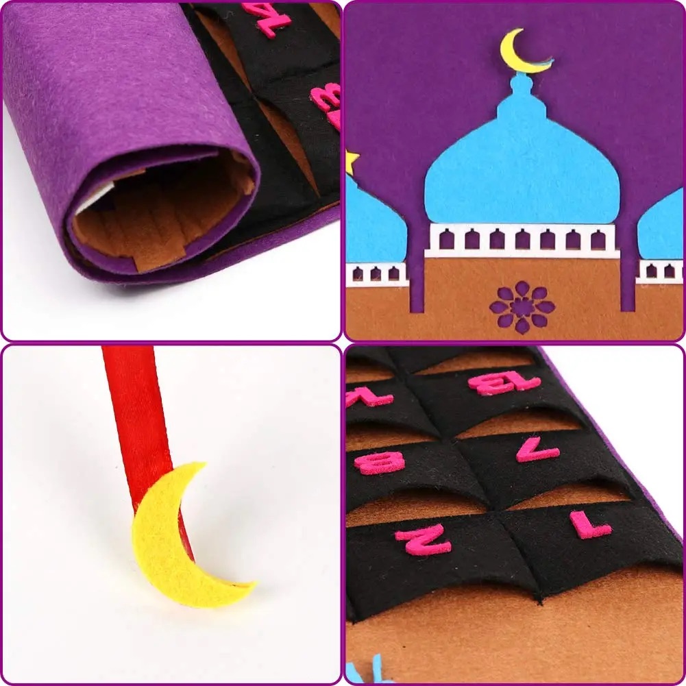 Ramadan Decoration - Ramadan Calendar Stars - Purple stars - 3