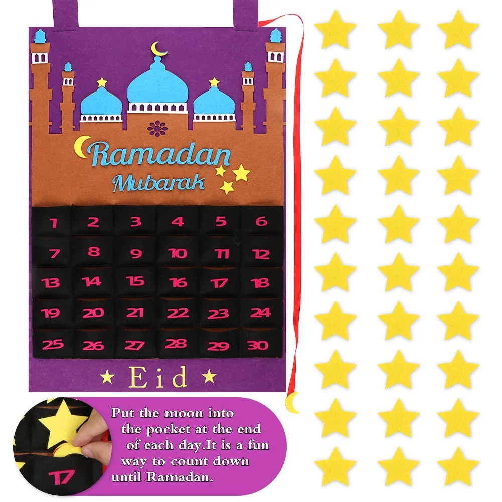 Ramadan Decoration - Ramadan Calendar Stars - Purple stars - 2
