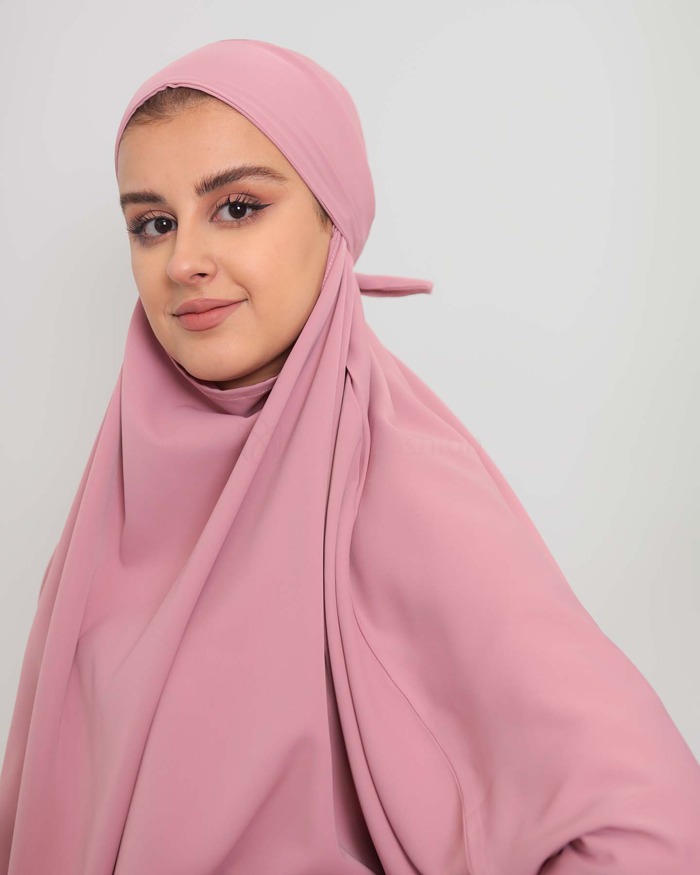 Two piece Pants Jilbab Abaya - Mauve - 5