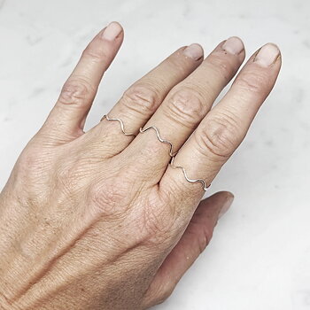 Silver ring WAVE 