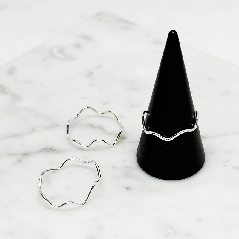 Silver ring WAVE  - 5