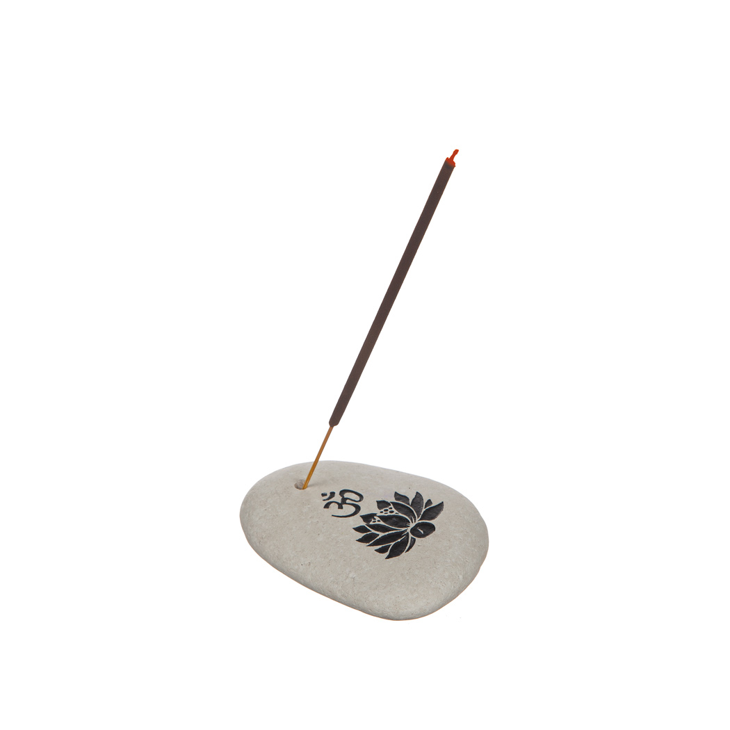 Rökelsehållare Sten Lotus, 8 cm - 2