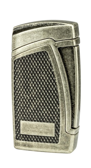 Passatore  Bogota II Jet Flame Lighter - Inbyggd Cigarrborr Silver Antique
