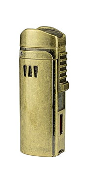 Passatore Trinidad III Flame Jet Lighter - Inbyggd Cigarrborr Brass Antique 