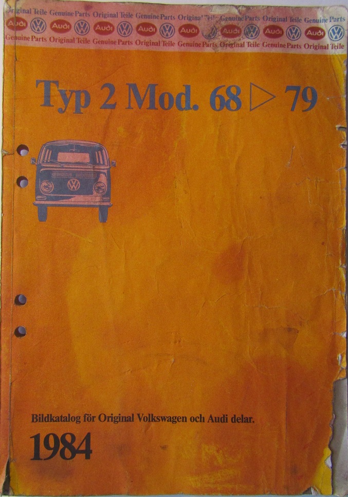 1968 - 1979 Volkswagen Buss Typ 2 Reservdelskatalog illustrationer