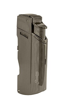 Passatore Cannes II Flame Jet  Lighter - Inbyggd Cigarrborr & Cigarrnål Dark Gun