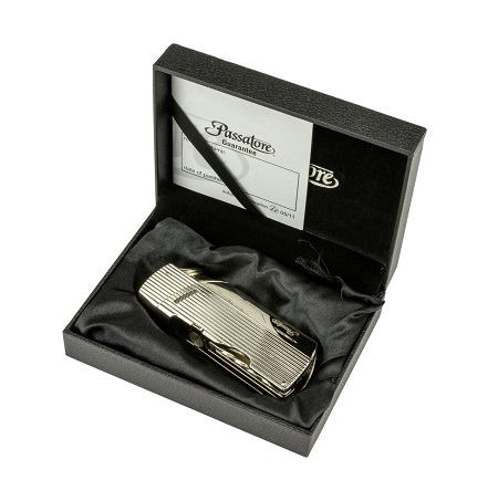 Passatore Cannes II Flame Jet  Lighter - Inbyggd Cigarrborr & Cigarrnål Light Gun Giftbox