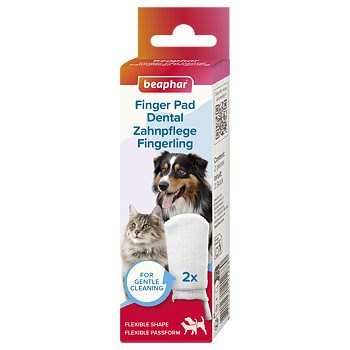Fingertandborste bomull, 2-pack, Beaphar