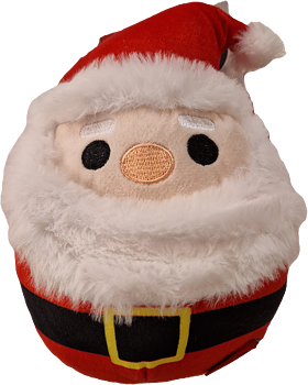 Julfigur tomte i tyg med pip, 20cm