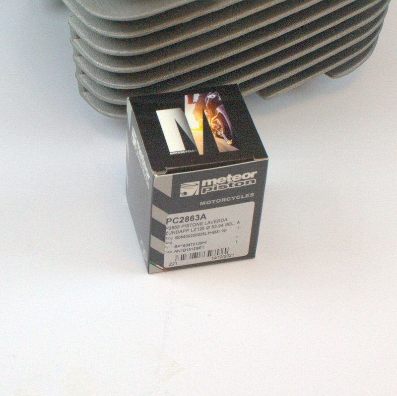 Cylinder Zündapp KS125 inkl. stempel og topstykke - 9