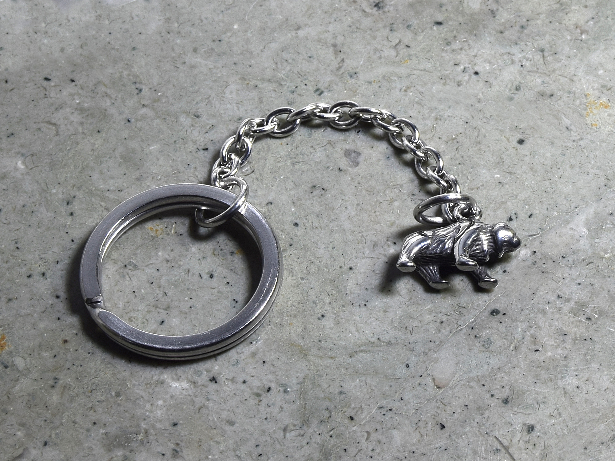 Björn Nyckelring i Rostfritt Stål, Ursus Accessoar, Djur Nyckelhållare - 3