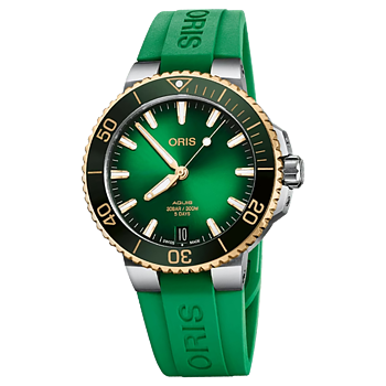 01 400 7769 6357-07 4 22 77FC Oris Aquis Date Calibre 400 41,5 bic grön