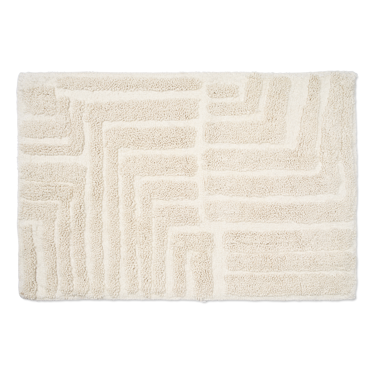 Badrumsmatta Field Vit 60x90cm