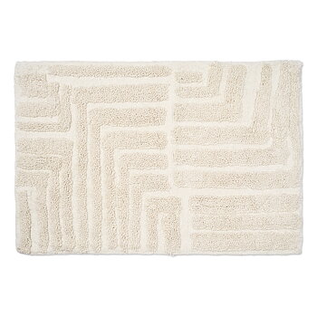Badrumsmatta Field Vit 60x90cm