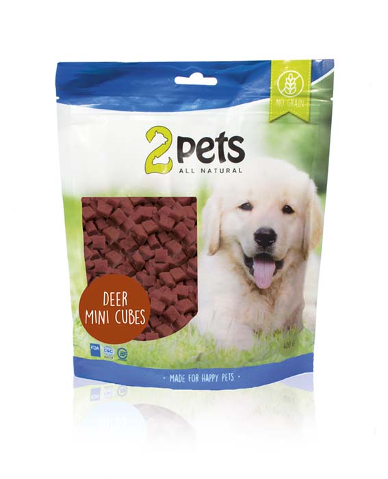 Hundgodis Deer minicubes, 2pets - 2