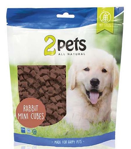 Hundgodis Rabbit minicubes, 2pets - 2